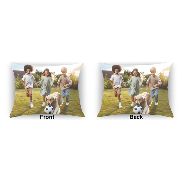 Photo Outdoor Rectangular Throw Pillow (Front and Back)