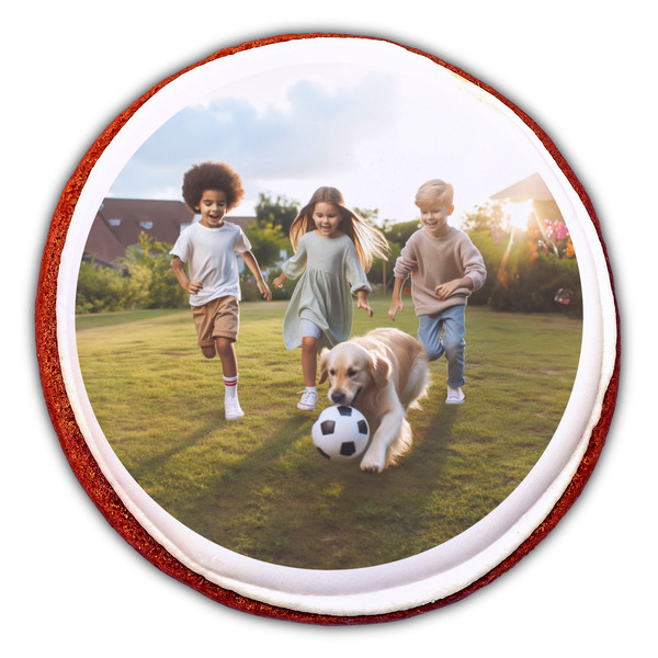 Photo Printed Icing Circle - Large - On Cookie