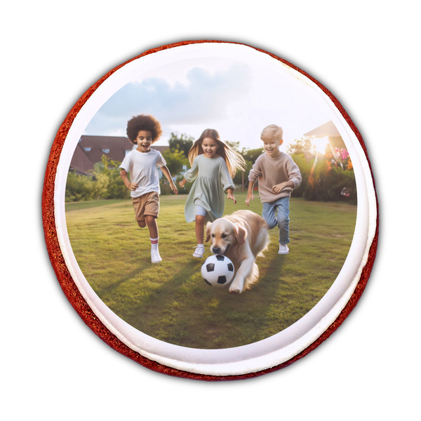 Photo Printed Icing Circle - Medium - On Cookie