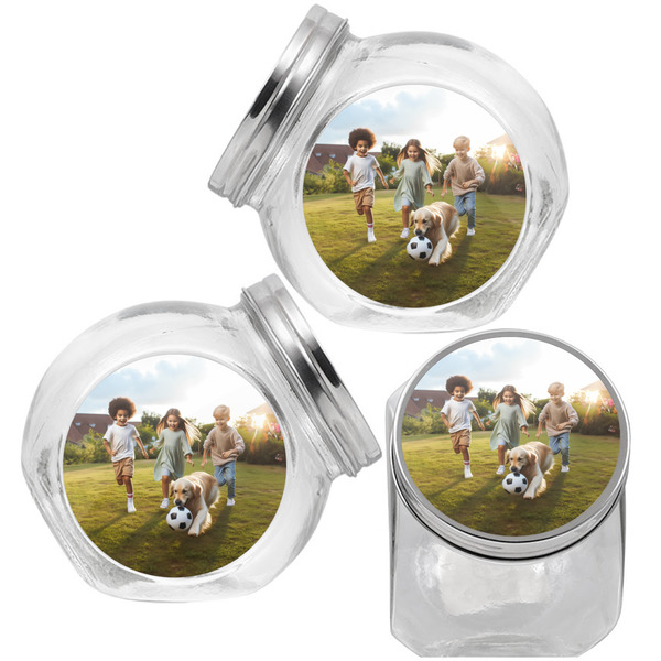 Photo Puppy Treat Jar - Top Left Right