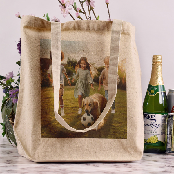 Photo Reusable Cotton Grocery Bag - In Context