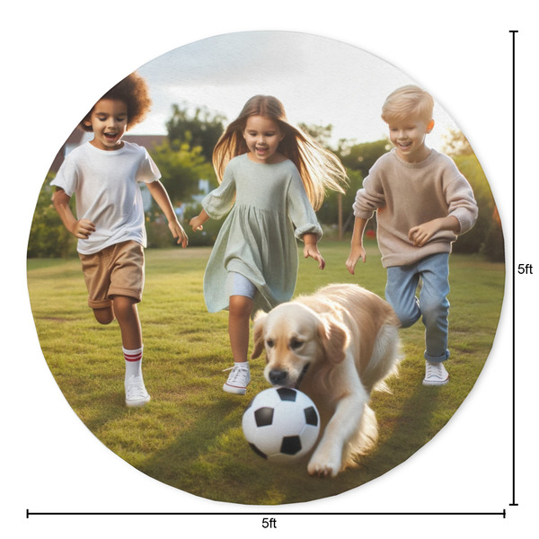 Photo Round 5ft Indoor Rug - Dimensions