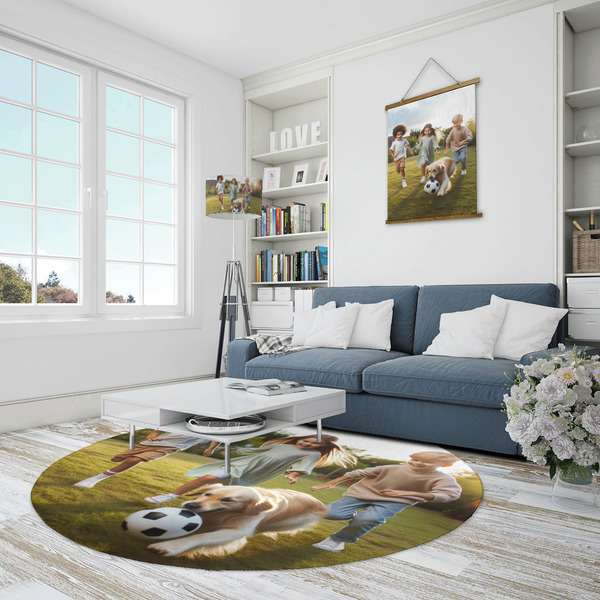 Photo Round Area Rug - IN CONTEXT
