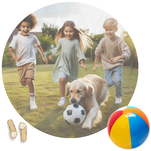 Custom Photo Round Beach Towel