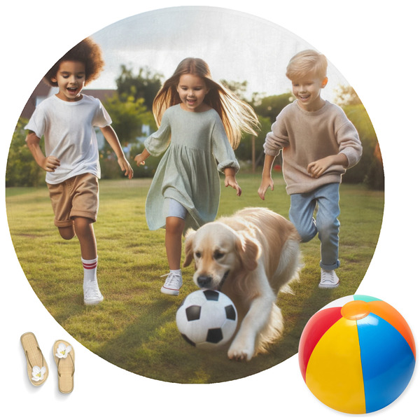 Custom Photo Round Beach Towel