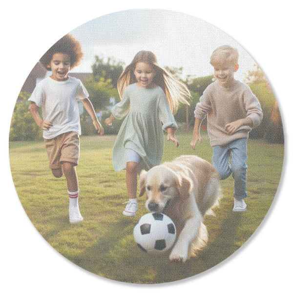 Custom Photo Round Rubber Backed Coaster - Single