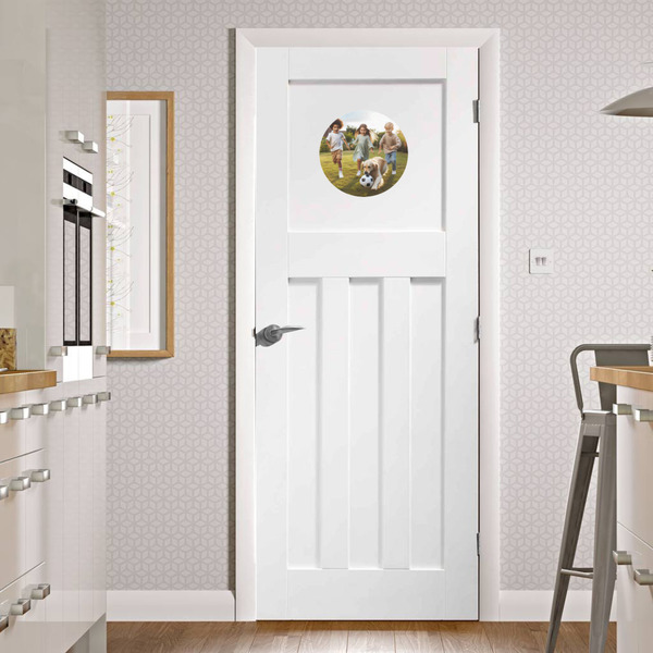 Photo Round Wall Decal on Door