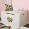 Photo Round Wall Decal on Toy Chest