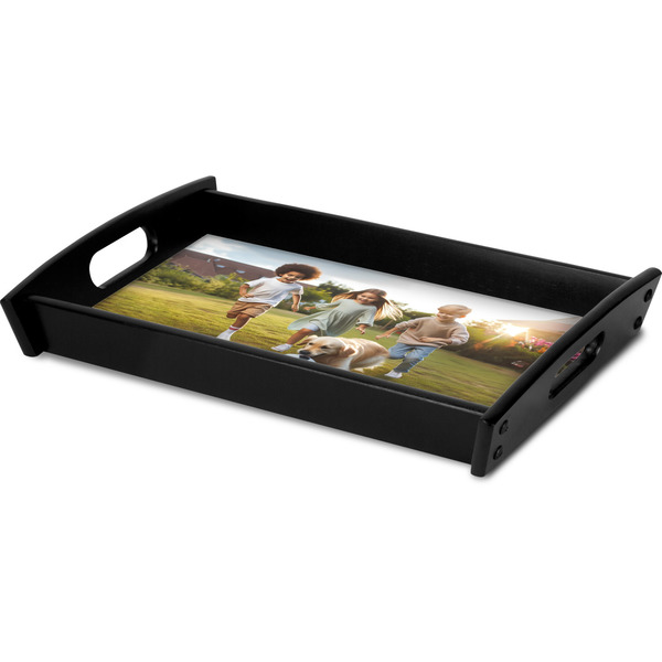 Photo Serving Tray Black - Corner