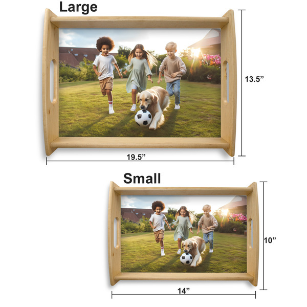 Photo Serving Tray Wood Sizes