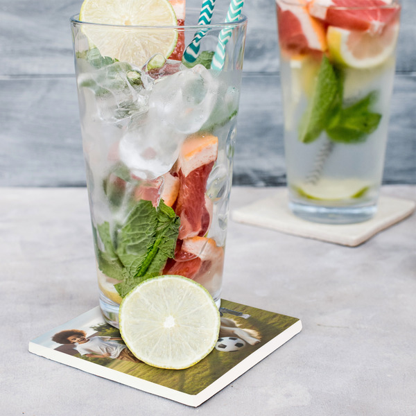 Photo Set of 4 Stone Coasters - In Context View