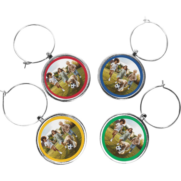 Custom Photo Wine Charms - Set of 4