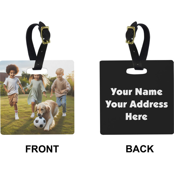 Photo Square Luggage Tag (Front + Back)