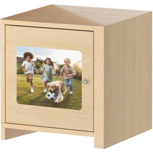 Photo Square Wall Decal on Wooden Cabinet