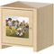 Photo Square Wall Decal on Wooden Cabinet