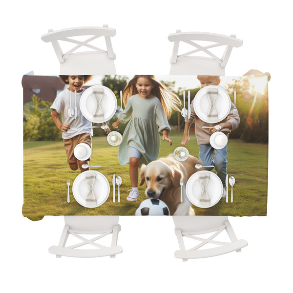 Photo Tablecloths (58"x102") - TOP VIEW (with plates)