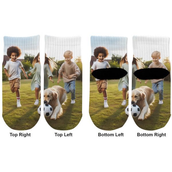 Photo Toddler Ankle Socks - Double Pair - Front and Back - Apvl