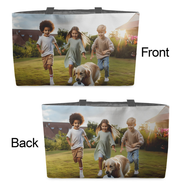 Photo Tote w/Black Handles - Front & Back Views