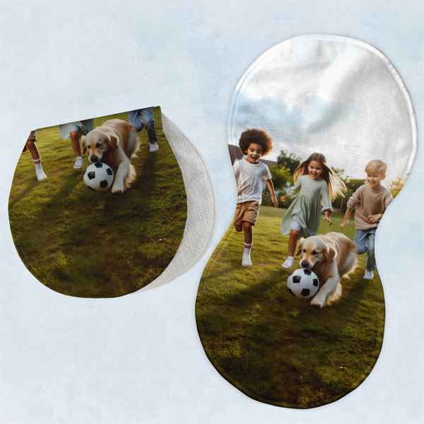 Custom Photo Burp Pads - Velour - Set of 2