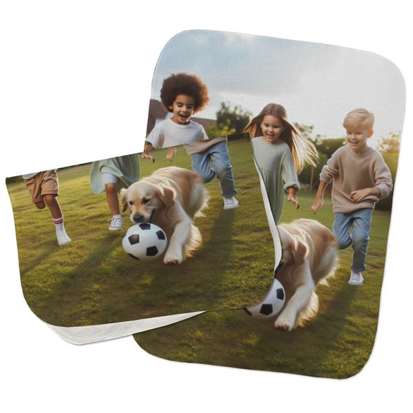 Custom Photo Burp Cloths - Fleece - Set of 2