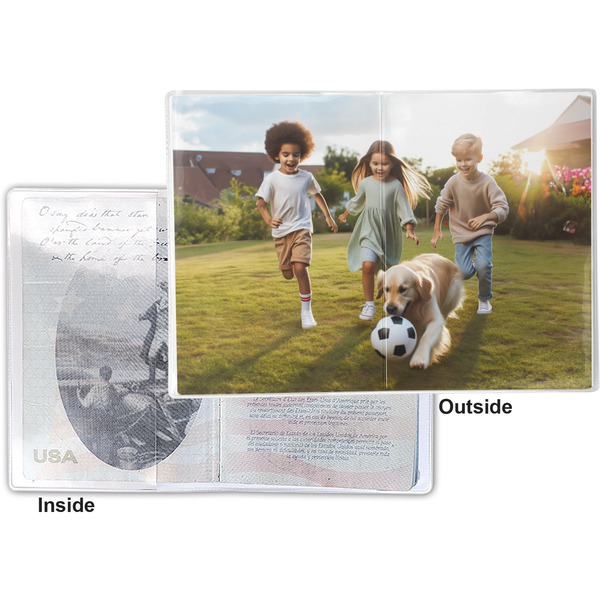 Photo Vinyl Passport Holder - Flat Front and Back