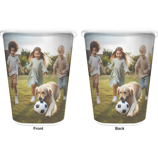 Photo Waste Basket - White - Double Sided - Approval