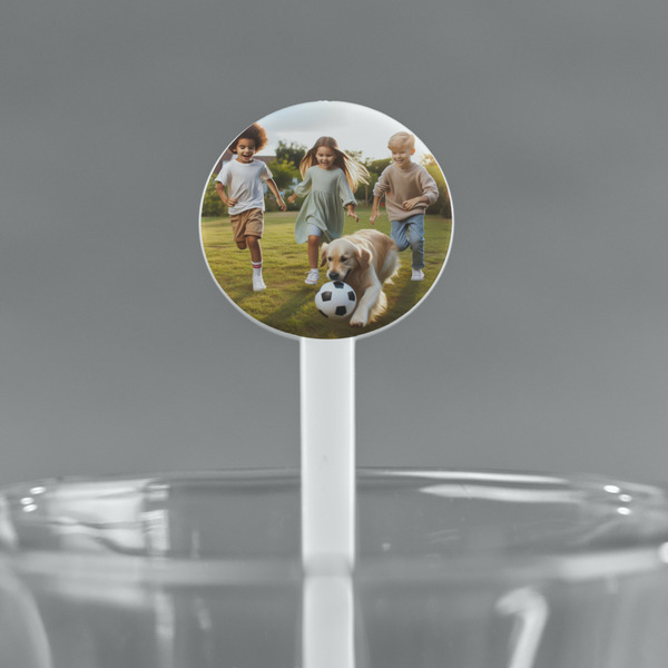 Photo White Plastic 7" Stir Stick - Round - Main