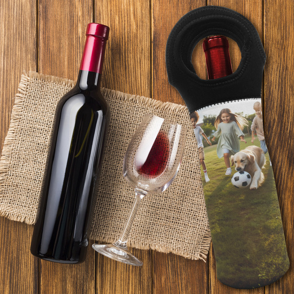 Photo Wine Tote Bag - On Table