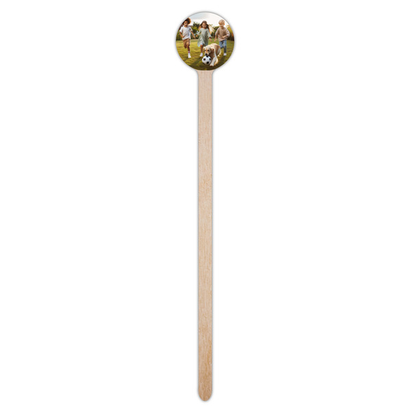 Photo Wooden 7.5" Stir Stick - Round - Single Stick