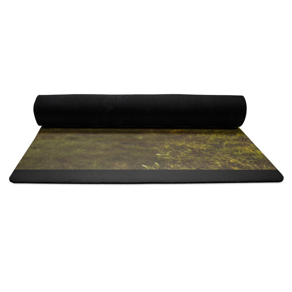 Photo Yoga Mat Rolled up Black Rubber Backing