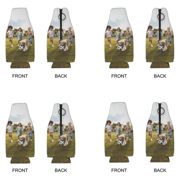 Photo Zipper Bottle Cooler - Set of 4 - Approval