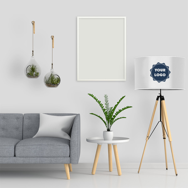 Logo 12" Drum Lampshade - LIFESTYLE