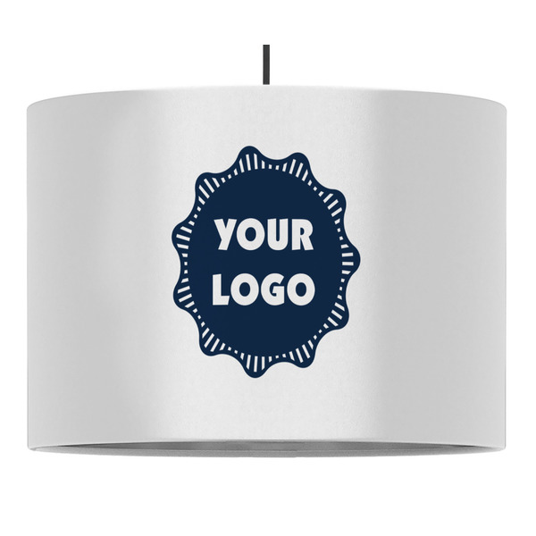 Custom Logo 16" Drum Pendant Lamp - Fabric