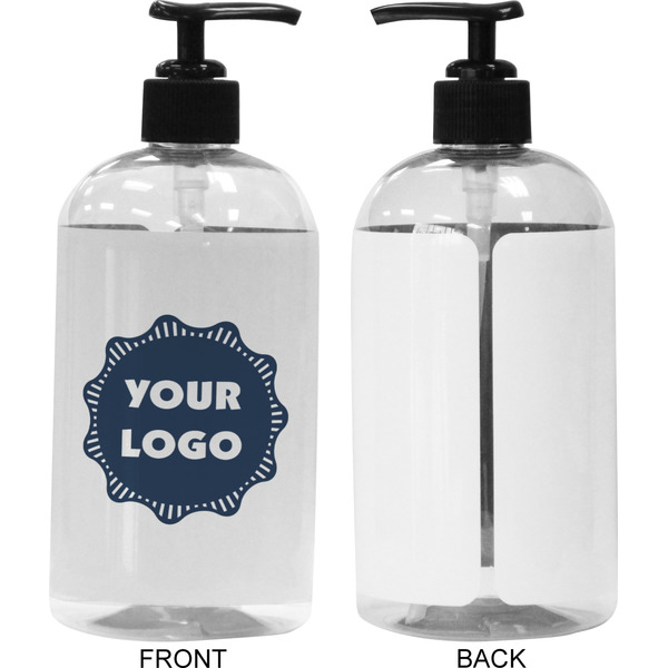 Logo 16 oz Plastic Liquid Dispenser (Approval) - Black