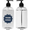 Logo 16 oz Plastic Liquid Dispenser (Approval) - Black