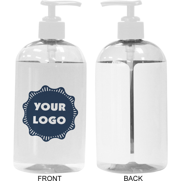 Logo 16 oz Plastic Liquid Dispenser - Approval - White