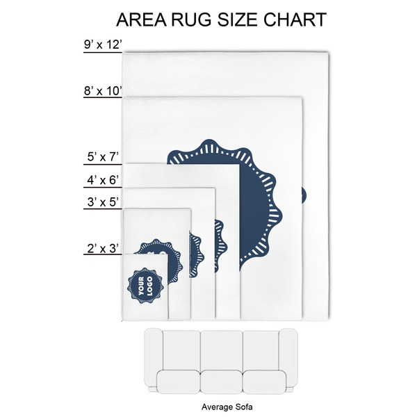 Logo 2'x3' Indoor Area Rugs - Size Chart
