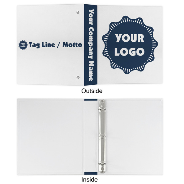 Logo 3 Ring Binders - Full Wrap - 1" - Approval