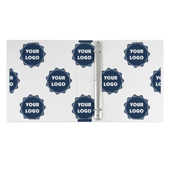 Logo 3 Ring Binders - Full Wrap - 1" - Open Inside