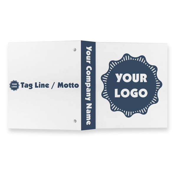 Logo 3 Ring Binders - Full Wrap - 1" - Open Outside