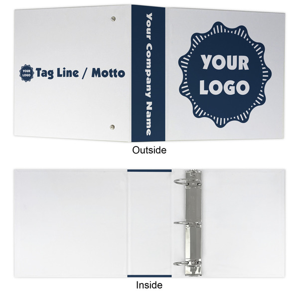Logo 3 Ring Binders - Full Wrap - 3" - Approval