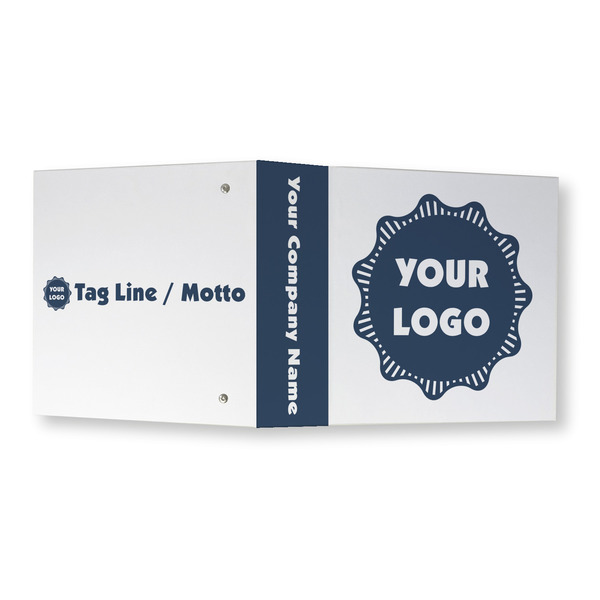 Logo 3 Ring Binders - Full Wrap - 3" - Open Outside
