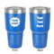 Logo 30 oz Stainless Steel Ringneck Tumbler - Blue - Double Sided - Front & Back