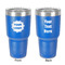 Logo 30 oz Stainless Steel Tumbler - Royal Blue - Double-Sided
