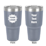 Logo 30 oz Stainless Steel Tumbler - Grey - Double-Sided