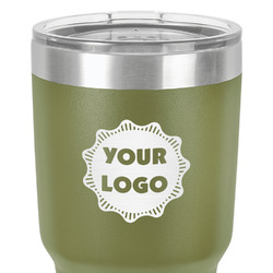 Logo 30 oz Stainless Steel Tumbler - Olive - Single-Sided