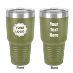 Logo 30 oz Stainless Steel Tumbler - Olive - Double-Sided