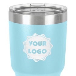 Logo 30 oz Stainless Steel Tumbler - Teal - Double-Sided