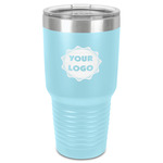 Logo 30 oz Stainless Steel Tumbler - Teal - Single-Sided