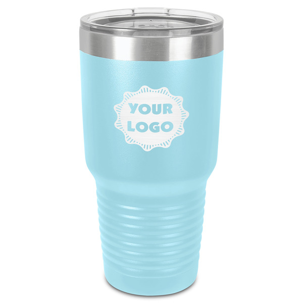 Custom Logo 30 oz Stainless Steel Tumbler - Teal - Single-Sided